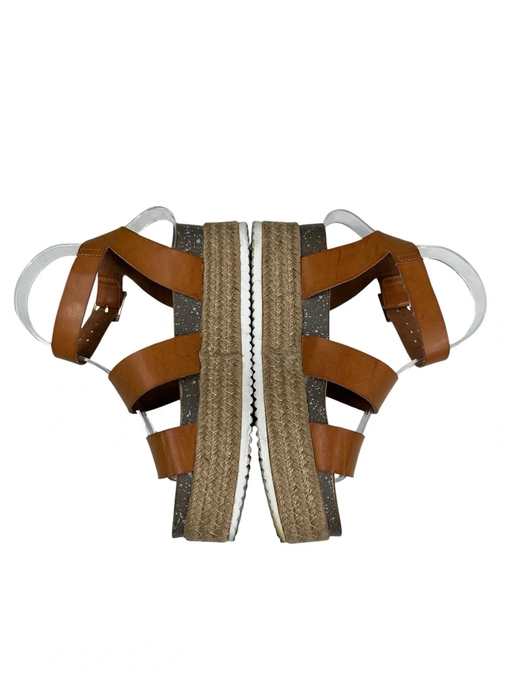 Patrizia by Spring Step Larissa-CA Espadrille Platform Sandals Size EU 37 Cognac